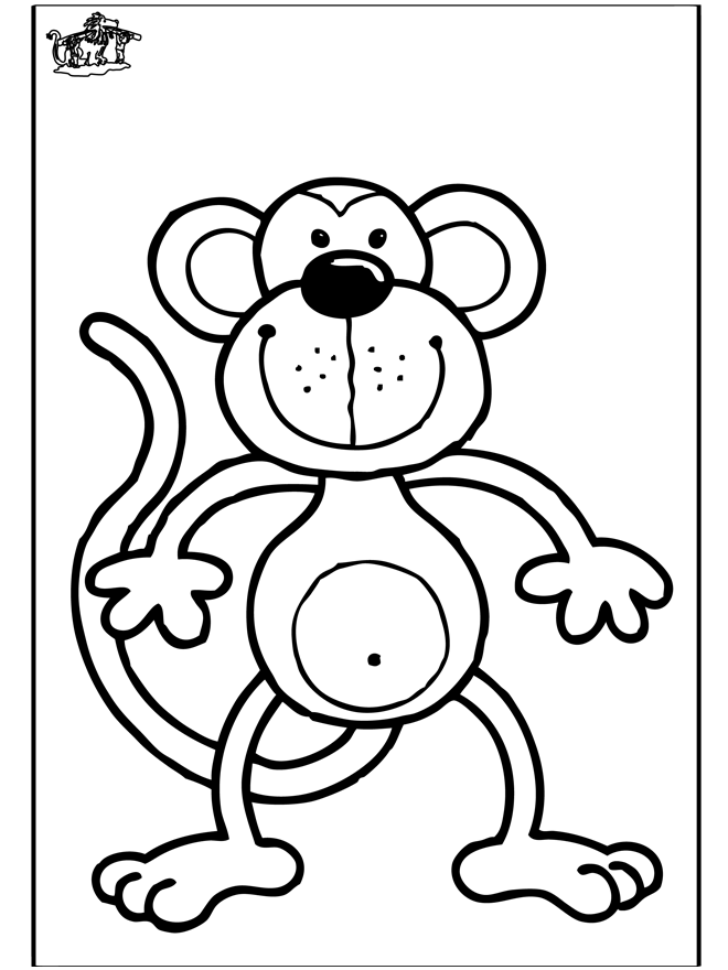 Coloring page Monkey - Zoo