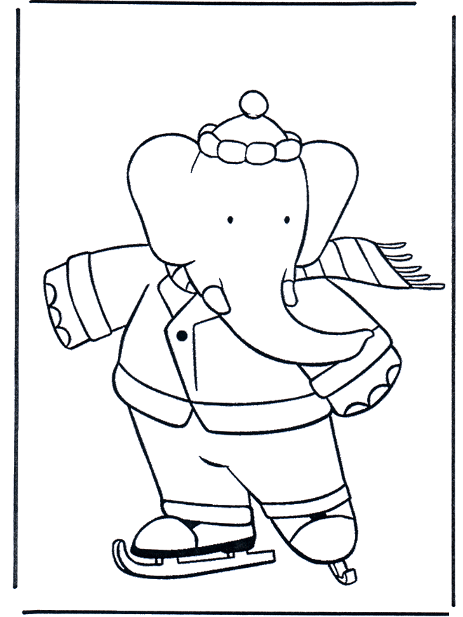 Coloring page skating - Skating