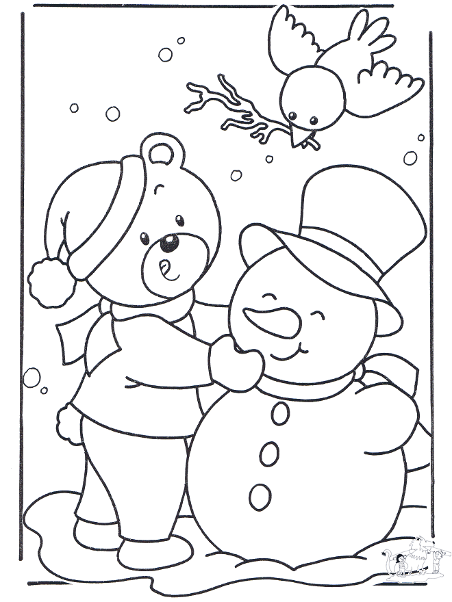 Coloring page snow - Snow