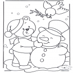 Winter coloring pages - Coloring page snow