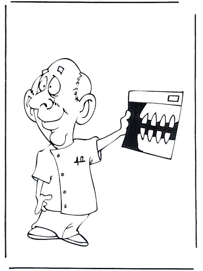 Coloring pages dentists - the Dentist
