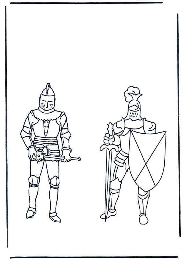 Coloring pages knights - Knights