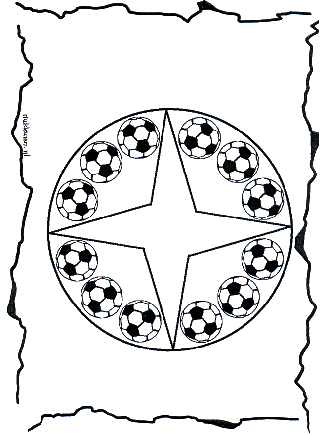 Coloring pages mandala football - children mandalas