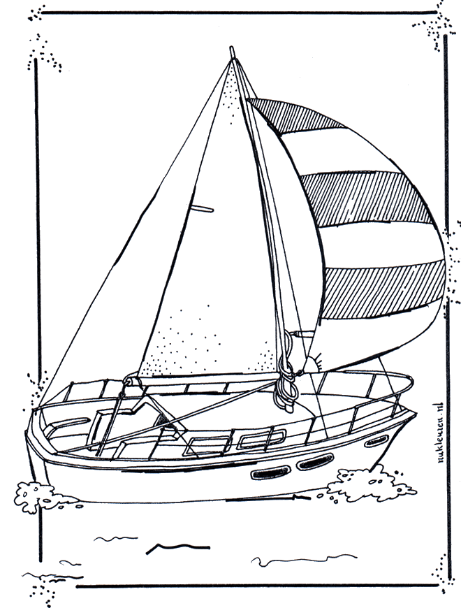Coloring pages sailingboat - Ships