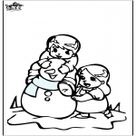 Winter coloring pages - Coloring pages Snowman 3