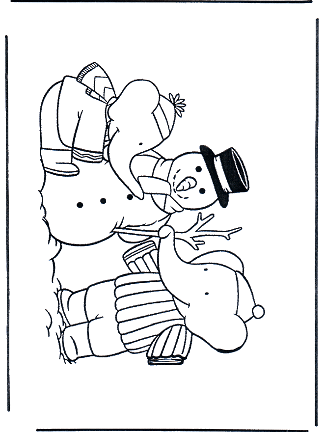 Coloring pages Snowman