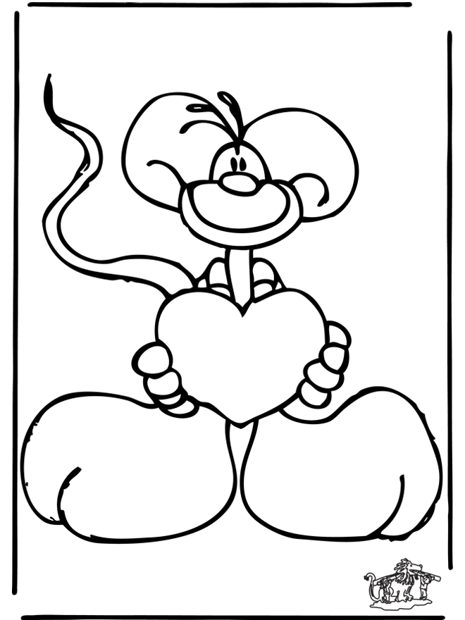 Coloring sheets Valentine's day - Valentine's day
