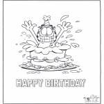 Theme coloring pages - Congratulations Garfield