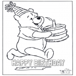 Theme coloring pages - Congratulations Winnie