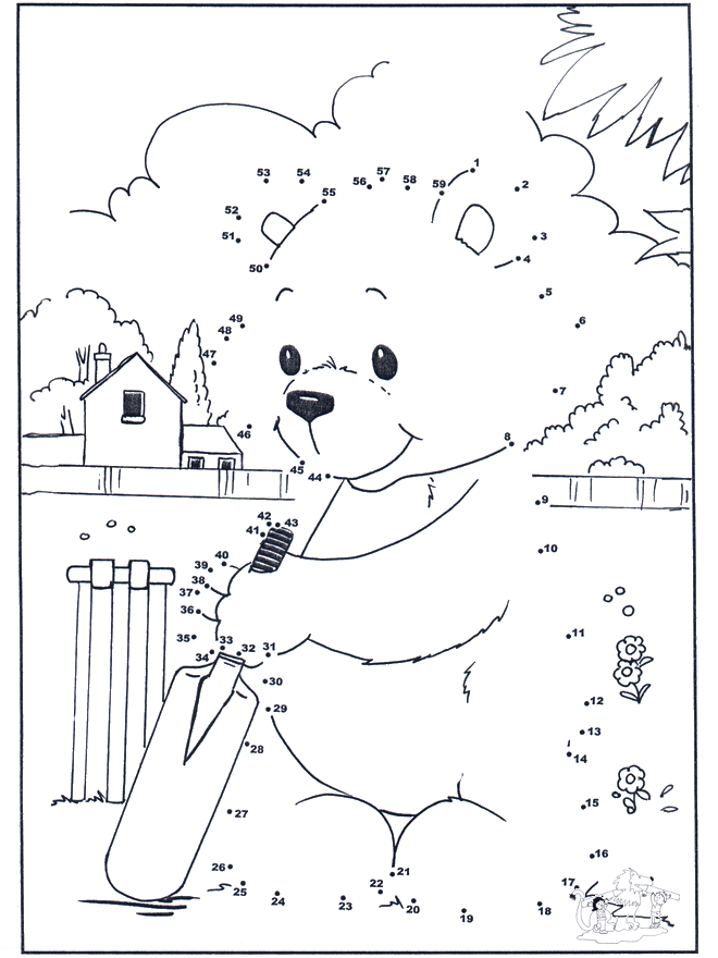 Connect the Dots - bear 3 - Number picture