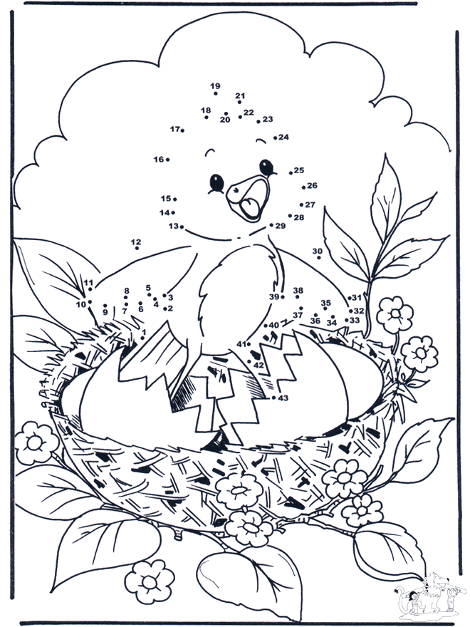 Connect the Dots - bird 2 - Number picture