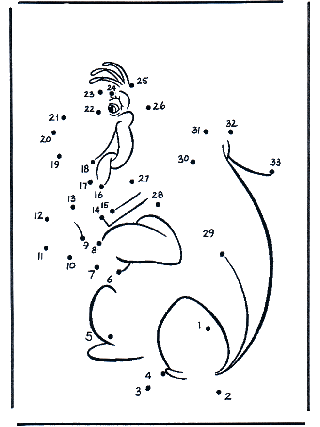 Connect the Dots - dino - Number picture