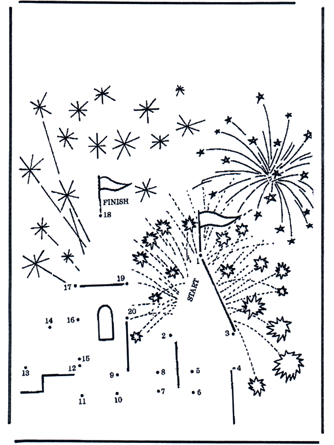 Connect the Dots - firework - Number picture