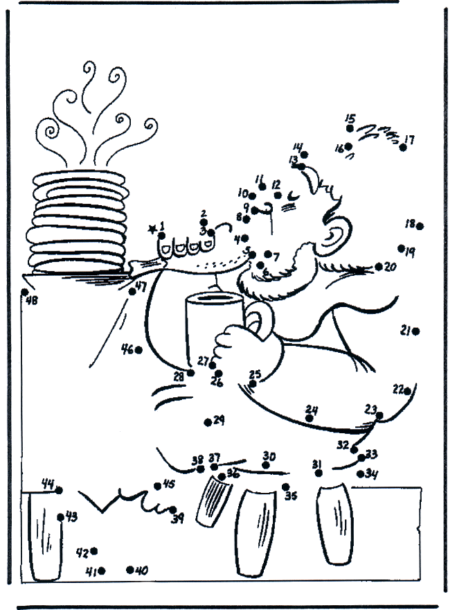 Connect the Dots - food - Number picture