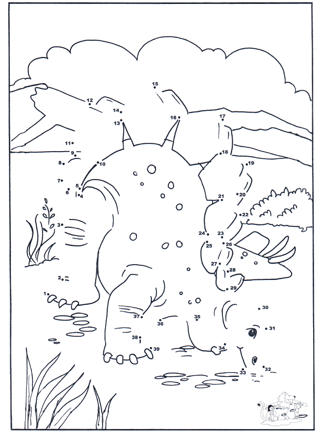 Connect the Dots - rhino - Number picture