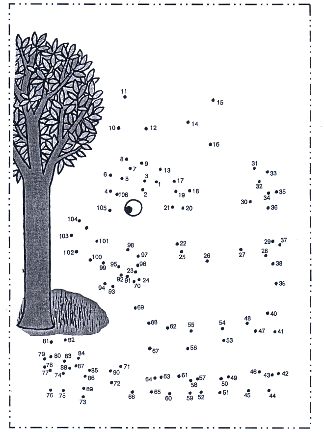 Connect the Dots - tree - Number picture
