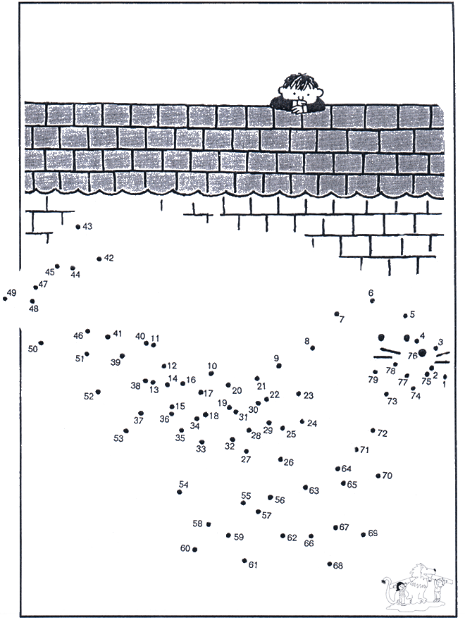 Connect the Dots - zoo 12 - Number picture