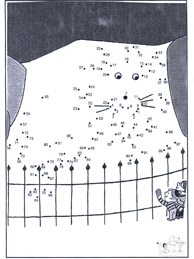 Connect the Dots - zoo 6 - Number picture