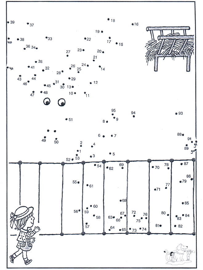 Connect the Dots - zoo 9 - Number picture