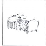 Kids coloring pages - Cot