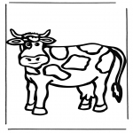 Animals coloring pages - Cow 1