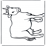 Animals coloring pages - Cow 2