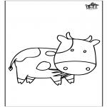 Animals coloring pages - Cow 3