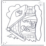 Christmas coloring pages - Crib 2