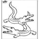 Animals coloring pages - Crocodile 2