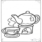 Kids coloring pages - Cup of thee