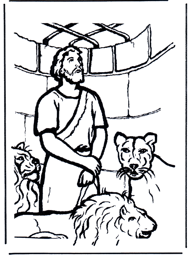 david and the lions den coloring pages - photo #36
