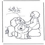 Bible coloring pages - Daniel's In The Lion's Den 2