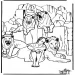 Bible coloring pages - Daniel's In The Lion's Den 3