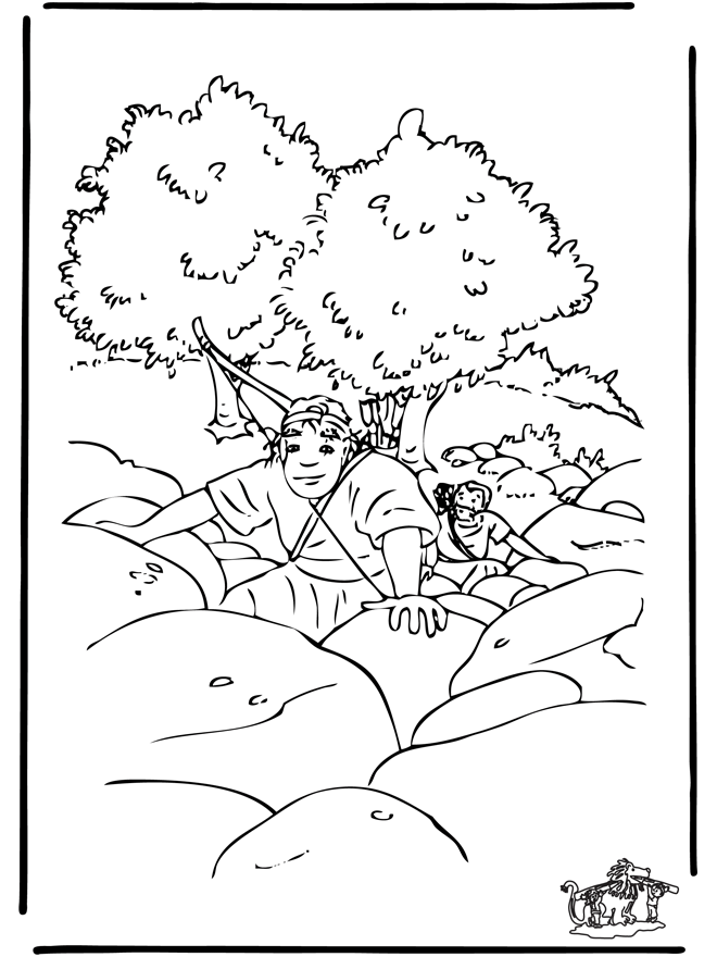 david and jonathan bible coloring pages - photo #19