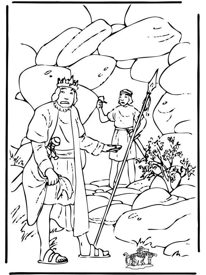 david and king saul coloring pages - photo #10