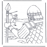 Bible coloring pages - David en Goliath 1