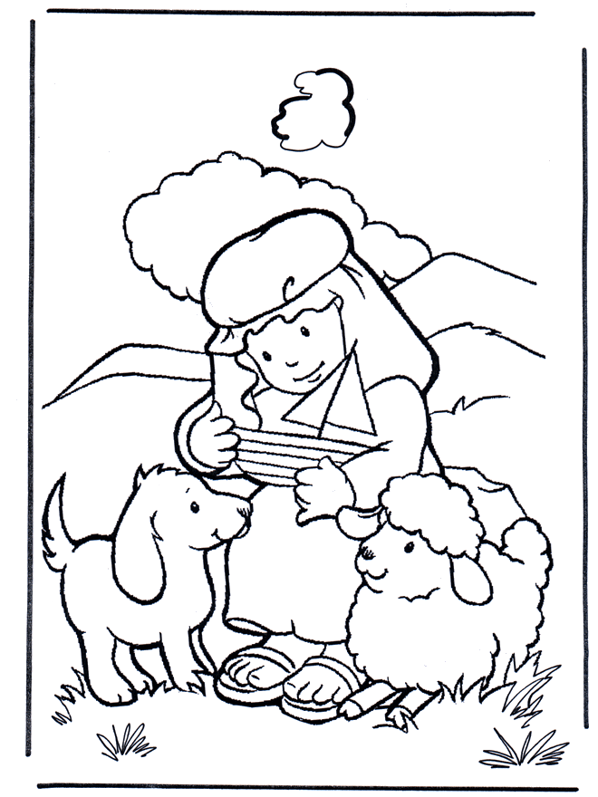 david the shepherd boy coloring pages - photo #19