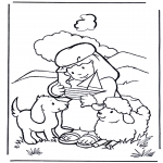 Bible coloring pages - David shepherd