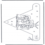 Christmas coloring pages - Decorationflag 3 wise man
