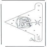 Christmas coloring pages - Decorationflag nativity