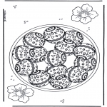 Mandala Coloring Pages - Decoreted bolls mandala