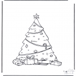 Christmas coloring pages - Decoreted x-mastree