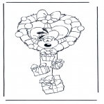 Christmas coloring pages - Diddl x-mas 1