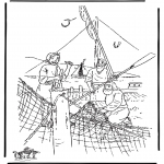 Bible coloring pages - Disciples fishing