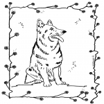 Animals coloring pages - Dog 4