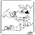 Animals coloring pages - Dogs 2