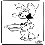 Animals coloring pages - Dogs 3