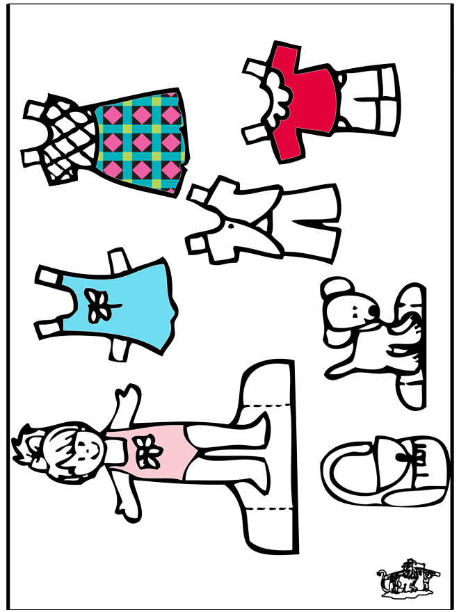 Doll and clothing 4 - paper dolls