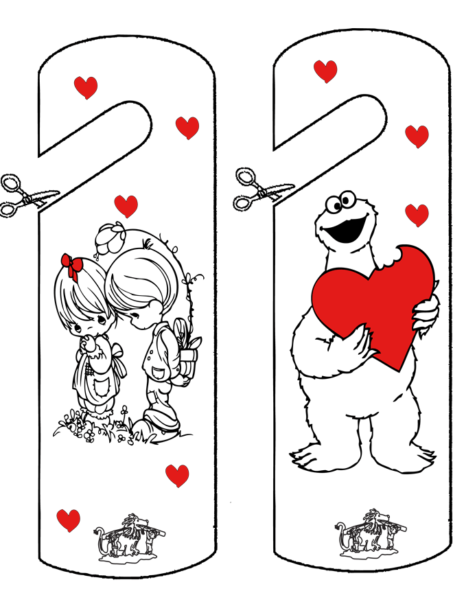 Door hanger Valentin - Cut-Out