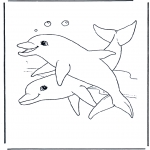 Animals coloring pages - Dophins 1